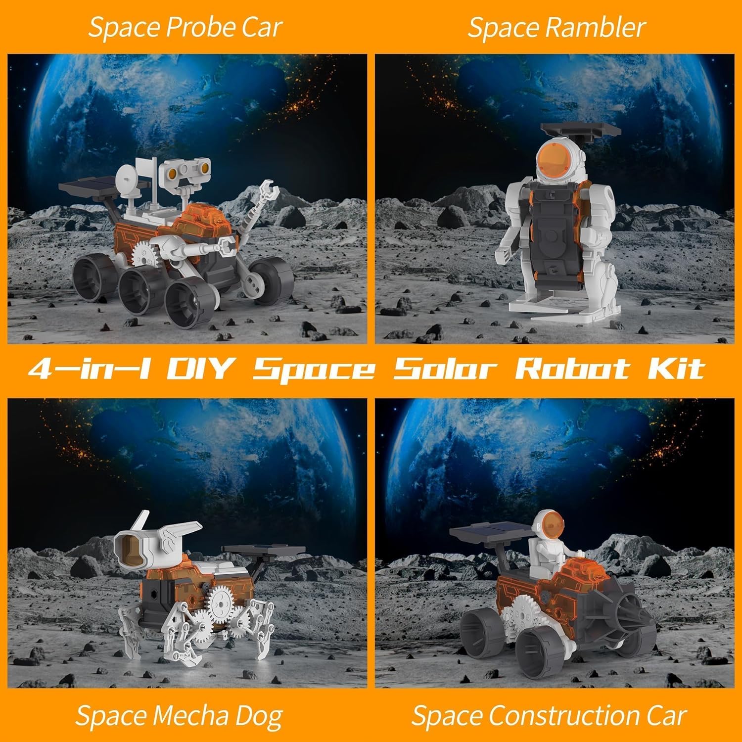 Solar Robot Kit - STEM Educational Space Robotics Set for Ages 8-12, Featuring Solar, Saltwater & Electrical Energy Experiments. A Perfect DIY Building Toy and Birthday Gift Idea for Boys & Girls Solar Robot Kit - STEM Educational Space Robotics Set for Ages 8-12, Featuring Solar, Saltwater & Electrical Energy Experiments. A Perfect DIY Building Toy and Birthday Gift Idea for Boys & Girls